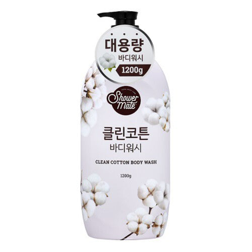 애경 샤워메이트내추럴 바디워시 클린코튼 1.2L SHOWERMATE BODY WASH Clean Cotton 1.2L