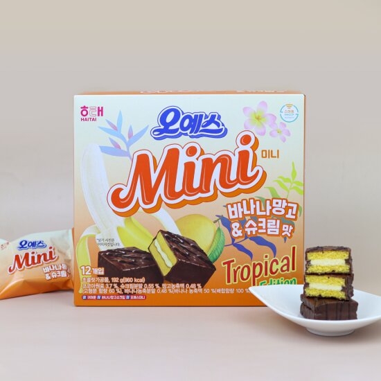 해태 오예스 미니 바나나 망고 192g HT Oyes Mini Banana Mango 192g