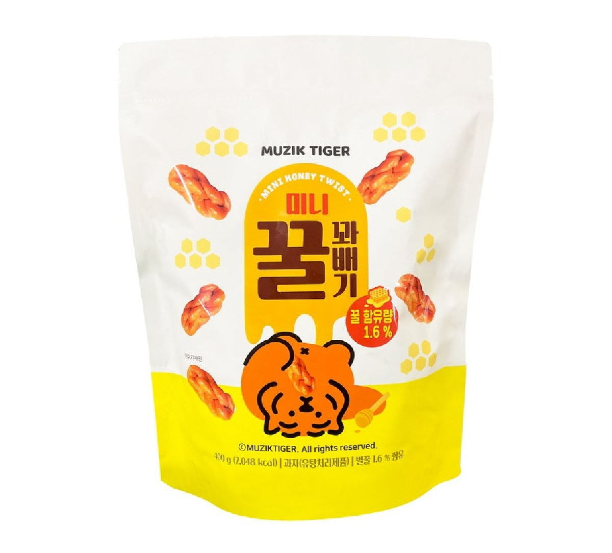 무직타이거 미니 꿀꽈배기 오리지날 400g MZT Twist Snack Honey 400g