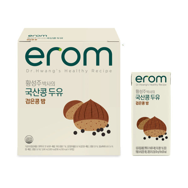 황성주 두유 검은콩 밤 190ml*16 ERM Dr Hwang's Black Bean&Chestnut Soy Drink 190ml*16
