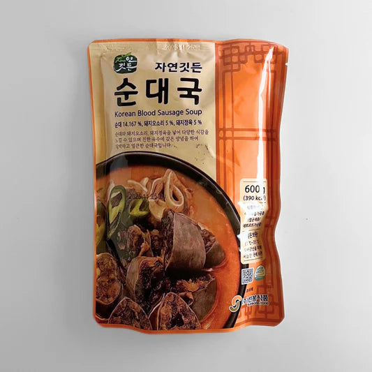 선봉 자연깃든 순대국 600g unbong Korean Sausage Pork Soup 600g