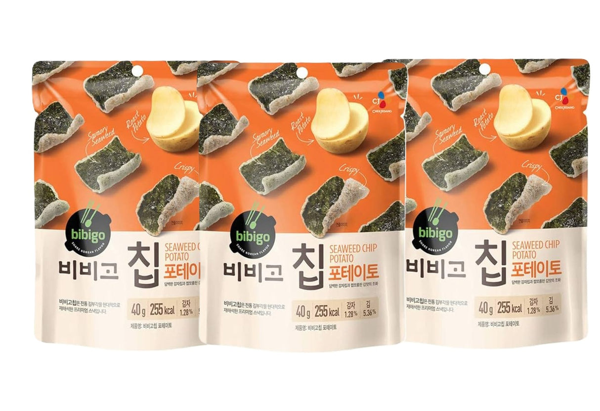 [묶음세일] CJ 비비고 칩 포테이토 40g*3 CJ Bibigo Chip Potato 40g*3