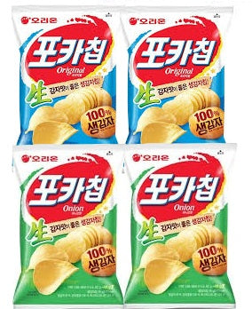 [묶음세일] 오리온 포카칩 오리지널2+어니언맛2 66g*4 ORI Pocachip &Onion 66g*4
