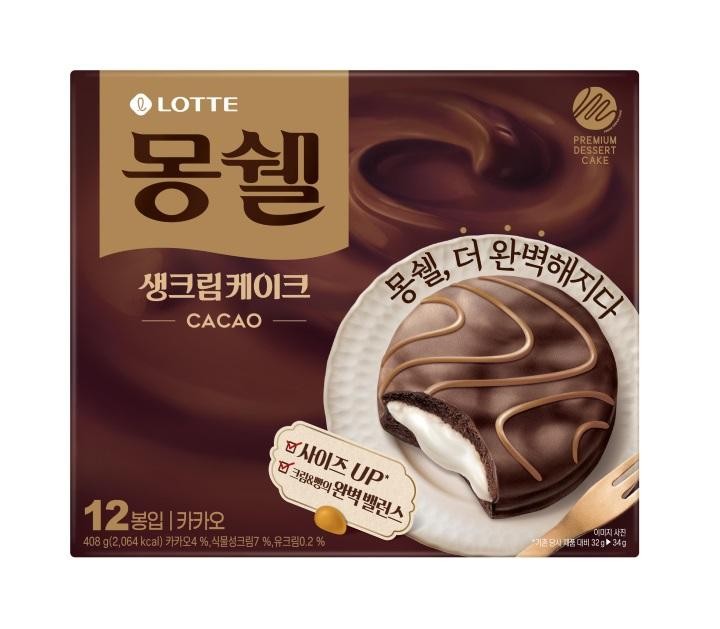 롯데 몽쉘 [카카오] 12봉 384g LT Mongcher Cacao Cake 32g*12
