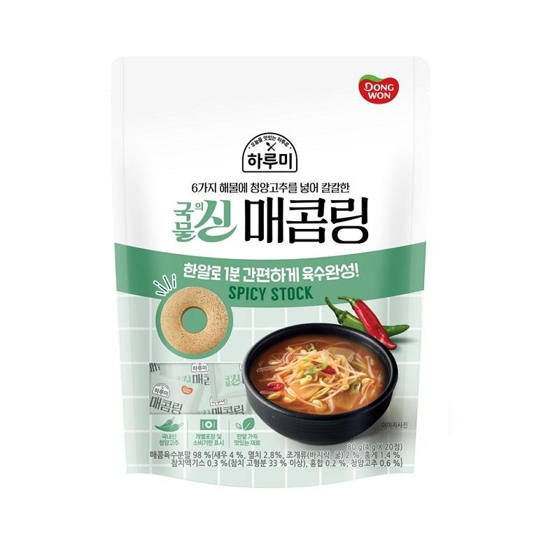 동원 하루미 국물의신 매콤링 80g DW Spicy Stock Ring 80g