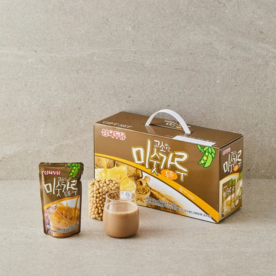 삼육두유 미숫가루 두유[파우치] 190ml*15 SY Black Roasted Grain Soymilk 190ml*15