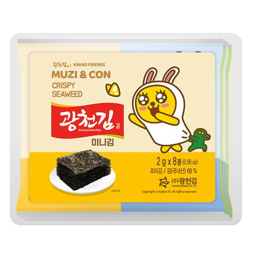 광천 카카오프렌즈 미니김 2g*8 Kwangcheon Kakao Friends Mini Seaweed