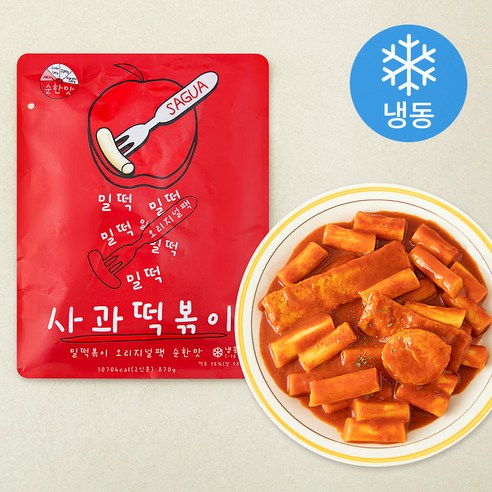 사과 밀떡볶이[순한맛] 870g Sagua Wheat Rice Tteokbokki [Mild] 870g