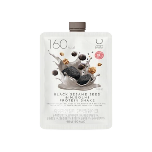 딜라이트 흑임자 인절미 단백질 쉐이크 45g*7 DLT Black Sesame Mixed Grain Protein Shake 45g*7
