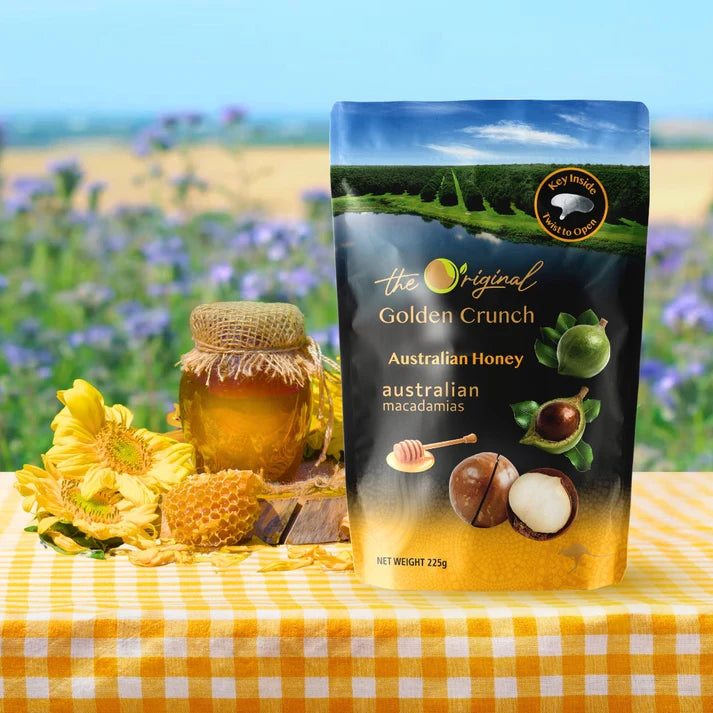 [✈️한국행 6kg 택배비 포함] 골든크런키 마카다미아 [허니] 20봉 1박스 Golden Crunch Macadamias [Honey] 225gX20
