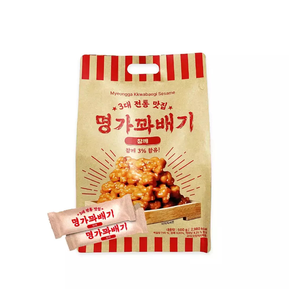 명가 꽈배기 스낵[참깨] 500g MG Twisted Snack [Sesame] 500g
