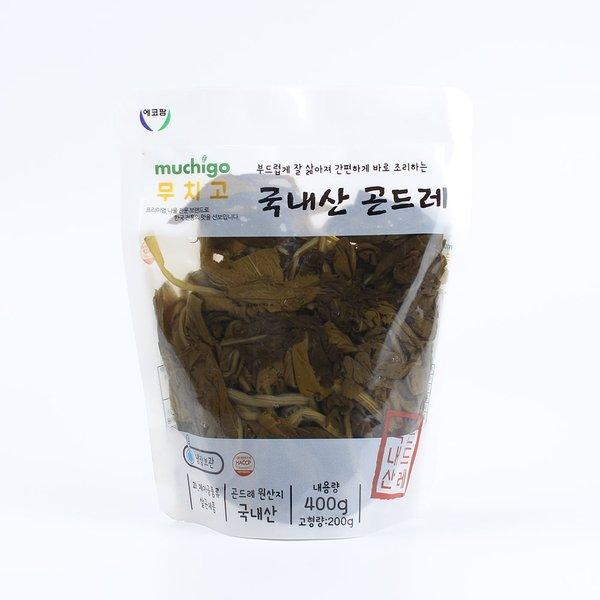 에코팜 무치고 곤드레 400g EcoFarm Boiled Edible Green Leaves 400g