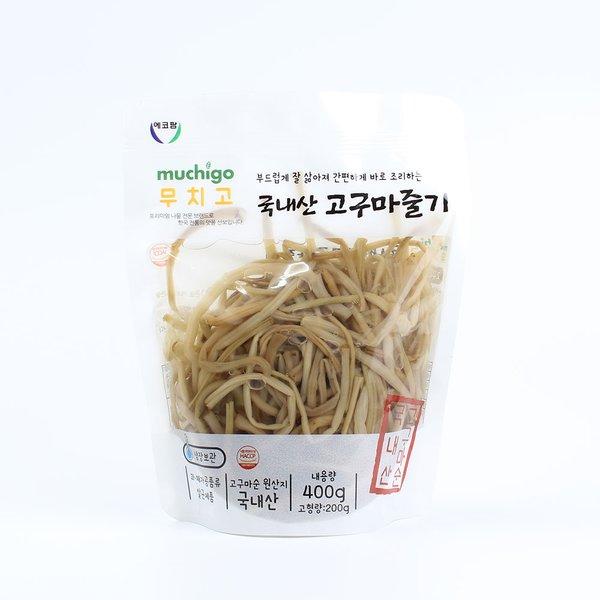 에코팜 무치고 고구마줄기 400g Eco Farm Boiled Sweet Potato Stem 400g