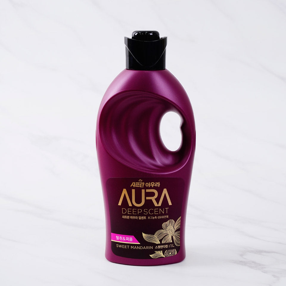LG 샤프란 아우라 스윗만다린 1L LG Saffron Aura Fabric Softener Sweet Mandarin 1L