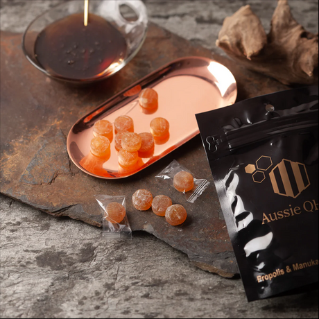 오지큐비 프로폴리스 & 마누카꿀 캔디 Aussie Qbee Propolis & Manuka Honey Candy [MGO550+] 100g