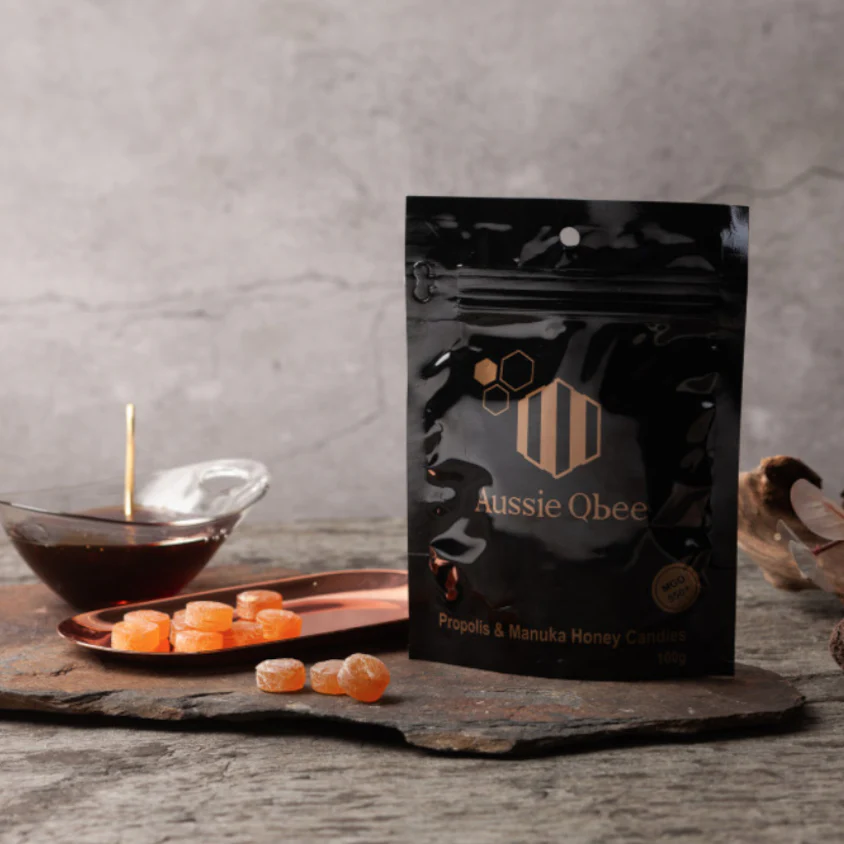 오지큐비 프로폴리스 & 마누카꿀 캔디 Aussie Qbee Propolis & Manuka Honey Candy [MGO550+] 100g