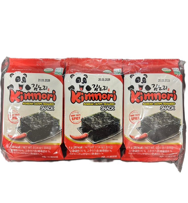 광천 김노리 3봉 도시락김 [매운맛] 4g*3 GC Roasted Seaweed Gimnori [Spicy] 4g*3