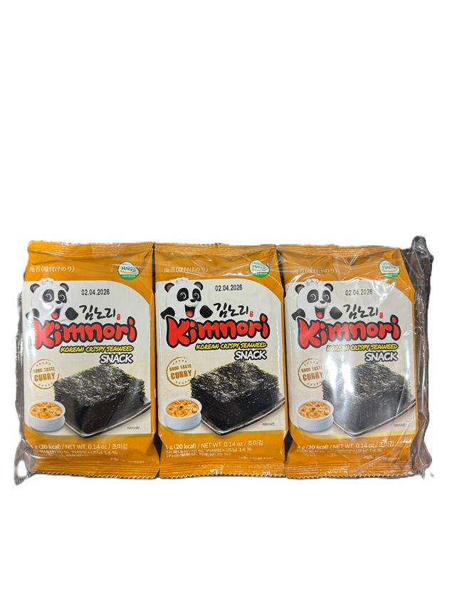 광천 김노리 3봉 도시락김 [카레] 4g*3 GC Roasted Seaweed Gimnori [Curry] 4g*3