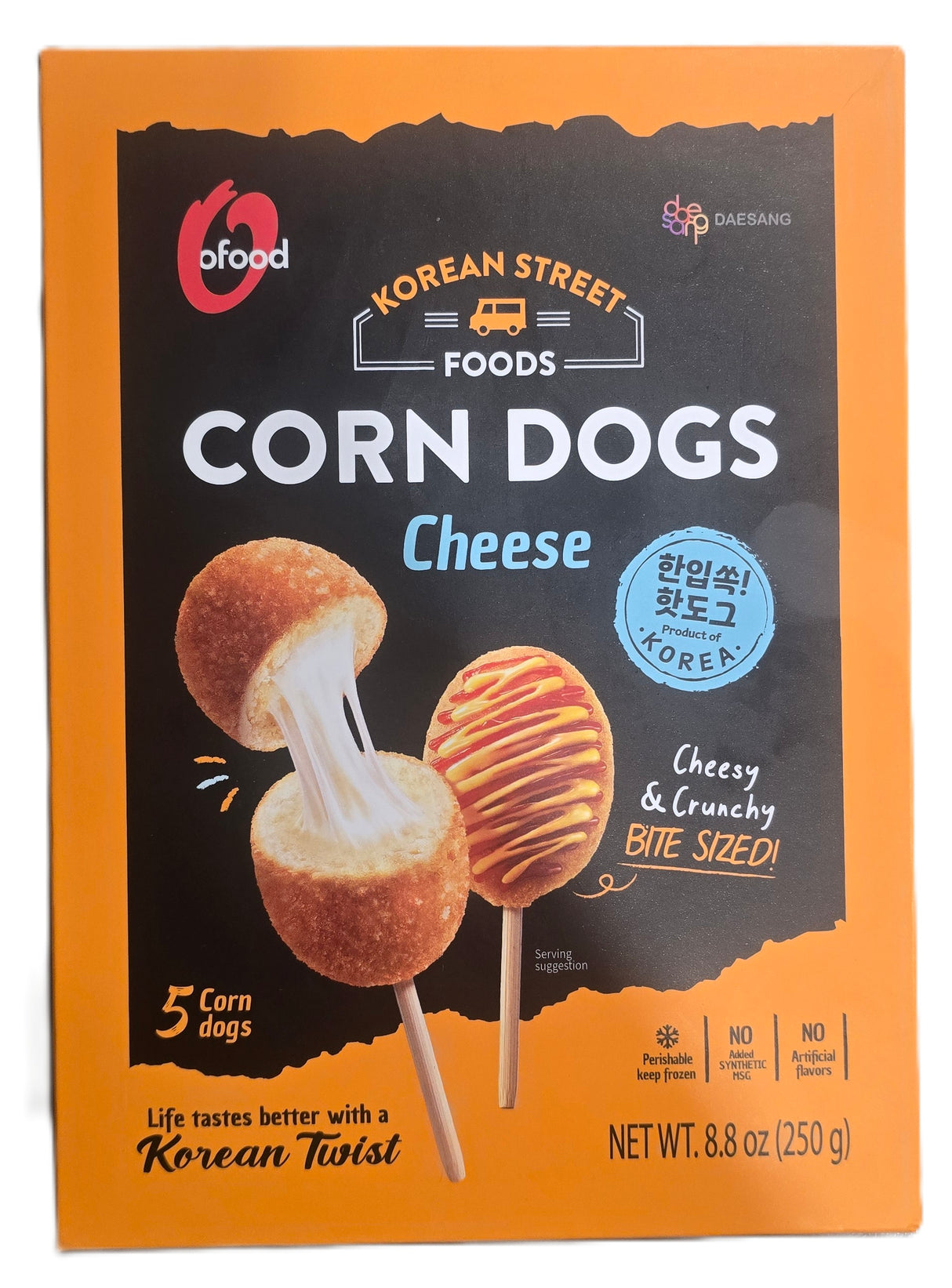 청정원 포켓 치즈핫도그 250g CJW Pocket cheese Hotdog 250g