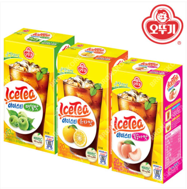 [묶음세일] 오뚜기 아이스티 [복숭아+매실+유자] 14g*20tb x3 OTG Ice Tea [Peach+Green Plum+Citron] 14g*20tb x3