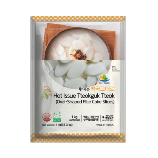 핫이슈 쌀떡국떡 1kg HIS Rice Cake Sliced 1kg