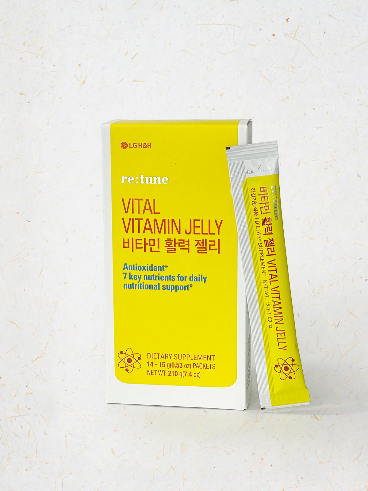 LG 리튠 비타민 활력 젤리 14포 210g LG Retune Vitamin Me Stick Jelly 15g*14P