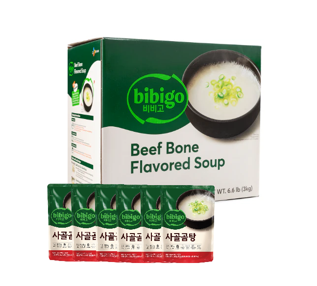 CJ 비비고 사골곰탕 멀티 500g*6 CJ Bibigo Beef Stock Soup 500g*6