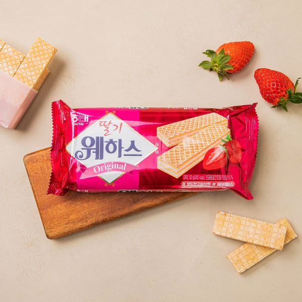 해태 웨하스 딸기 50g HT Strawberry Waffle 50g