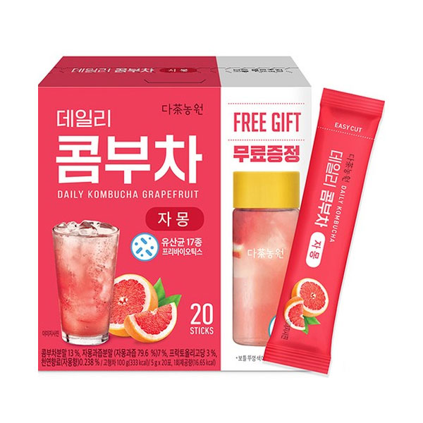 다농원 콤부차 자몽 20포 [물병포함] 250g DNW Kombucha Grapefruit 20p 250g