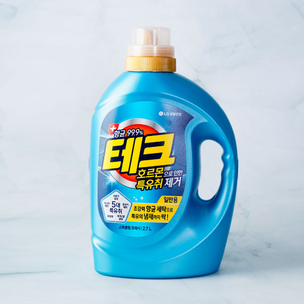 LG 테크  호르몬 특유취 제거 실내건조 액체세제 [일반용] 2.7L LG Tech Detergent 2.7L