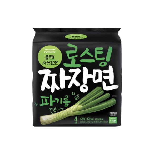 풀무원 로스팅 짜장면 파기름 117g*4 Roasting Black Noodle with Onion Oil 117g*4