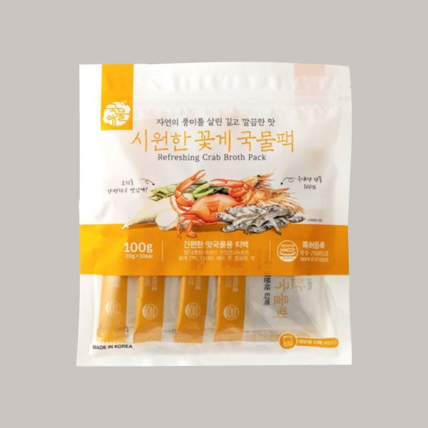 [세일] 티푸드 국물애 시원한 꽃게해물국물팩 100g TFD Crap Soup Flavour TeaBag 100g