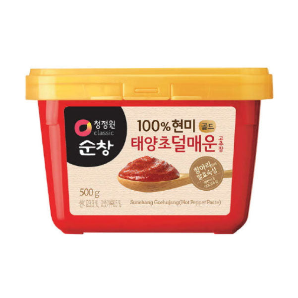 청정원 순창 태양초 덜 매운 고추장 500g CJO Sunchang Medium Hot Red Pepper Paste 500g