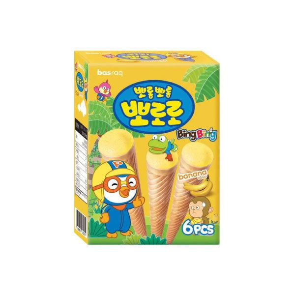 바스락 뽀로로 콘스낵 바나나 54g Pororo Cone Snack Banana 54g