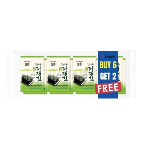 샘표 저염 파래 도시락김 (6+2)팩 SP Less Salt Grilled Sea Lettece Laver Mini 5g*8