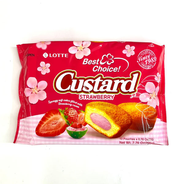 롯데 카스타드 딸기 23g*10p LT Custard Strawberry 23g*10p