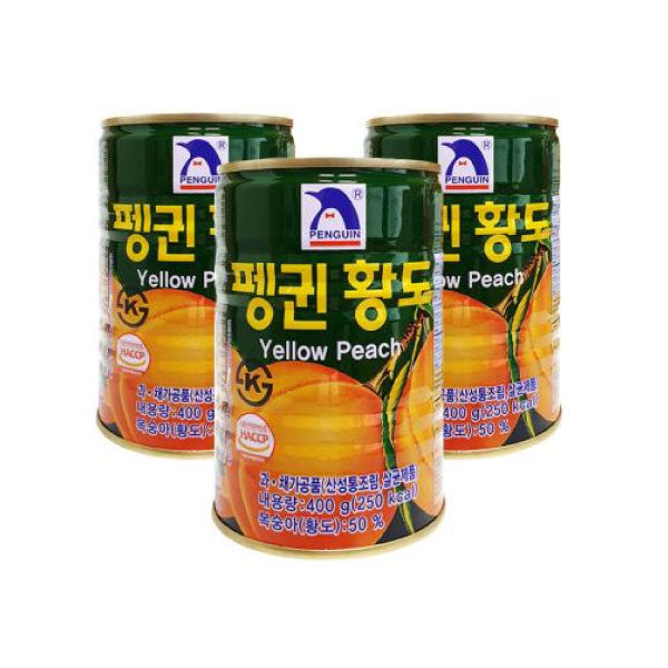 [묶음세일] 펭귄 황도 캔 400g PGN Yellow Peach 400g