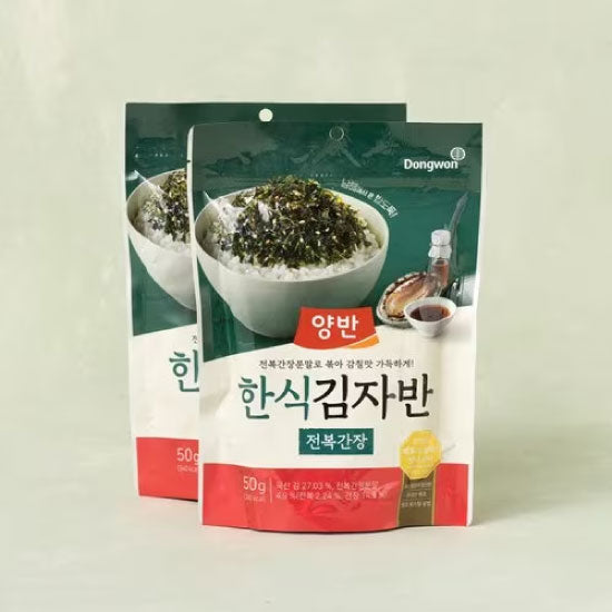 동원 한식 김자반 (전복간장) 50g*2팩 DW Seasoned Laver Flack(Soy Abalone) 50g*2