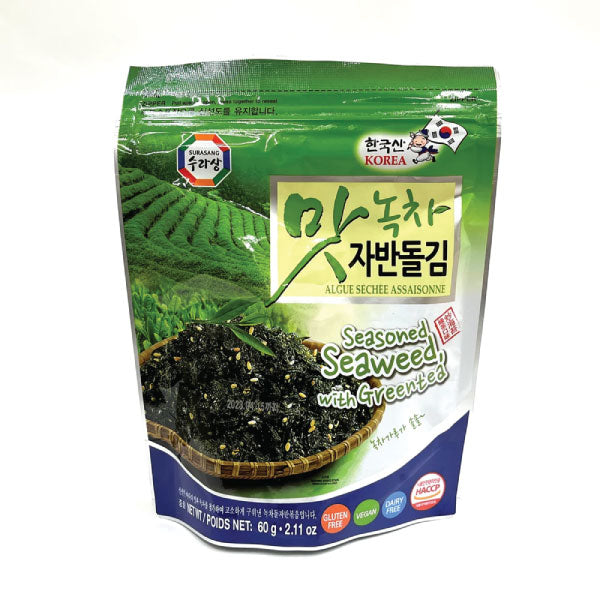 수라상 자반 맛돌김 녹차함유 60g SRS Seasoned Seasweed Green Tea 60g