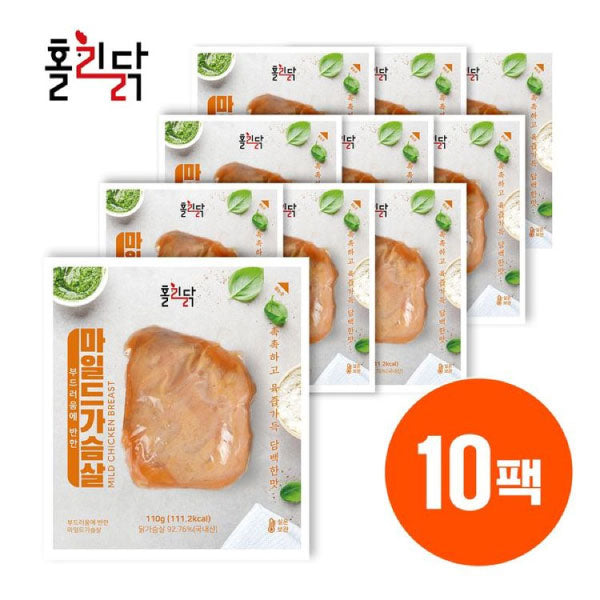 [묶음세일] 홀리닭 닭가슴살 [마일드] 110g*10개  HollyDak Chicken Breast [Mild] 110g*10P