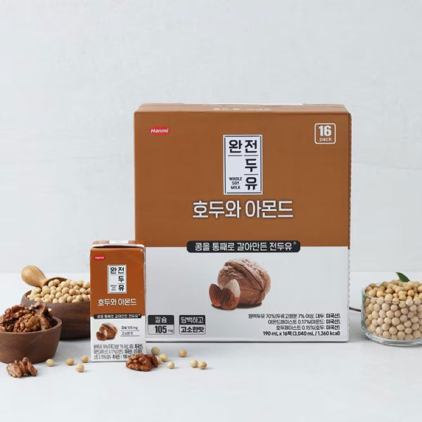 한미 완전두유 호두&아몬드 190ml*16 HM Soy Milk (Walnut&Amond)190ml*16