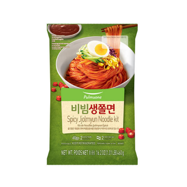 풀무원 비빔 생쫄면 460g PMO Spicy Jjolmyun Noodle Kit 460g