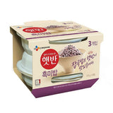 CJ 햇반 흑미밥 3번들 210g*3p CJ Cooked Black Rice 210g*3p