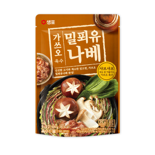 샘표 가쓰오 밀푀유나베 육수 500g SP Katsuo Mille Feuille Nabe Soup Base 500g