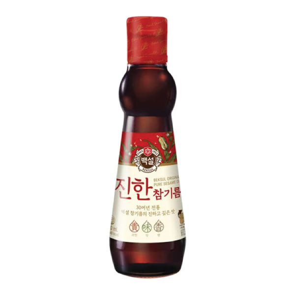 CJ 백설 진한 참기름 320ml CJ Sesame Oil Bottle 320ml