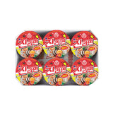 오뚜기 진라면 6컵 매운맛 65g*6 OTG Jin Cup Spicy 65g*6