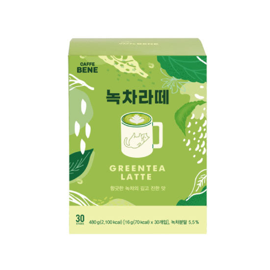 카페베네 녹차라떼 스틱 30t CaffeBene Green Tea Latte Stick 30t