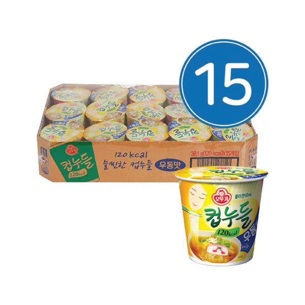 [세일][컵라면] 오뚜기 컵누들 우동맛 38g*15컵 OTG Cup Noodle Udon 38g*15