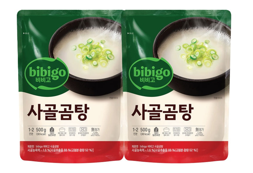 [1+1] CJ 비비고 사골곰탕 500g*2 CJ Bibigo Beef Stock Soup 500g*2