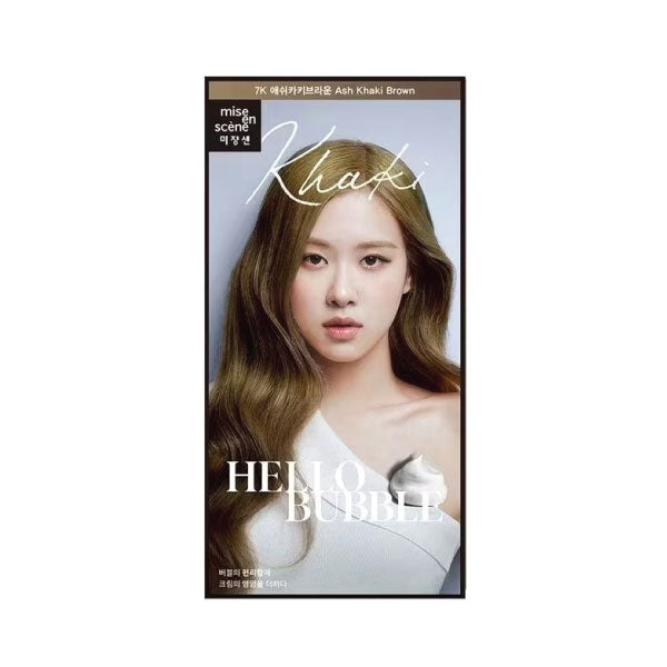 미쟝센 헬로 버블 염색약 7K 애쉬카키브라운 MSS Hello Bubble 7K Ash Khaki Brown